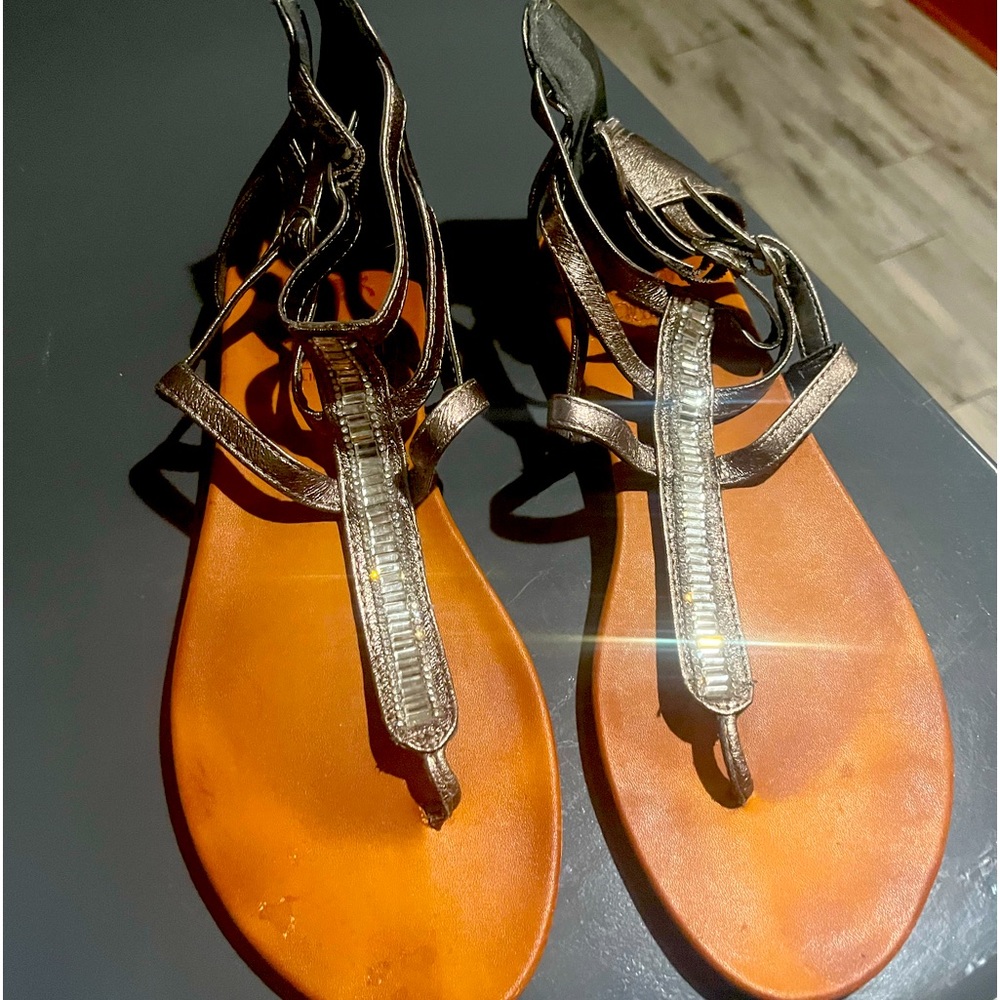 Silver sandals New without tags